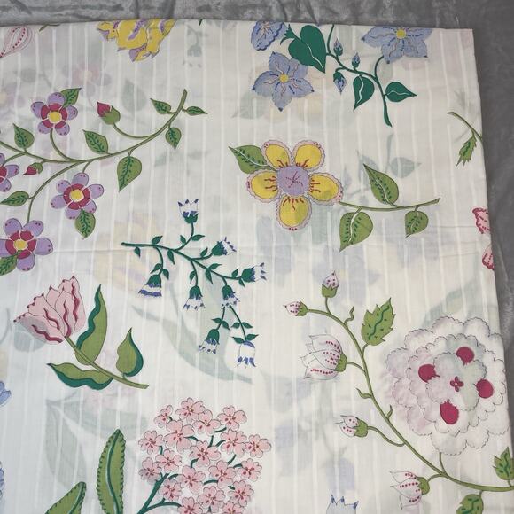 Barbara Brody For Martex Twin Flat Floral Percale Flat Bed Sheet Bright Color - Picture 3 of 7